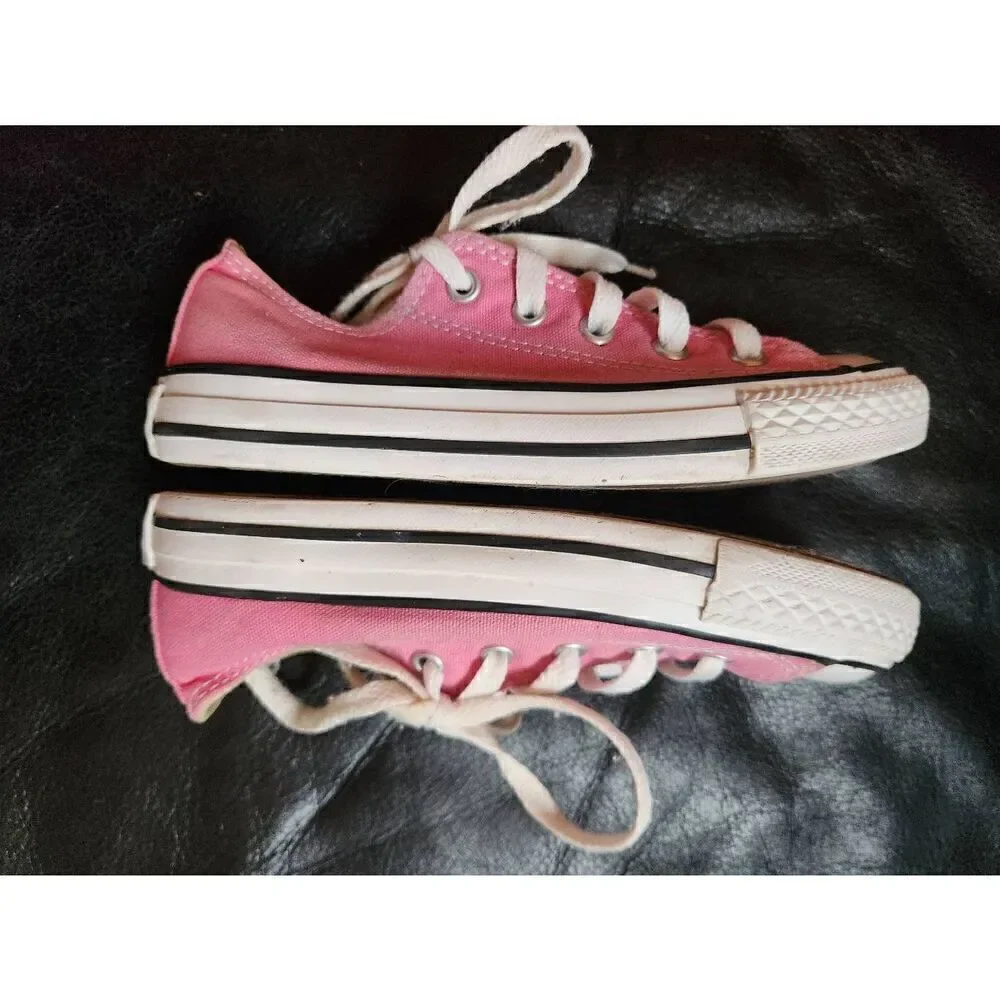 Converse Chuck Taylor All Stars Big Girl's Pink Tennis Shoes Sneakers 3 Youth